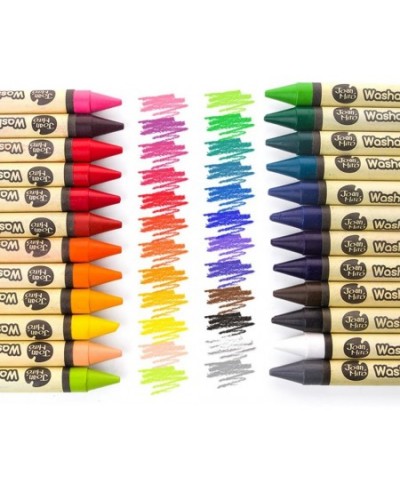 24 Kids Crayons Toddlers Paint eco-Crayons Sticks Toys Child Safety Non-Toxic Washable Fun Markers Coloring Paint Kit Drawing...