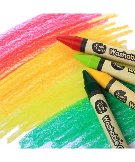 24 Kids Crayons Toddlers Paint eco-Crayons Sticks Toys Child Safety Non-Toxic Washable Fun Markers Coloring Paint Kit Drawing...