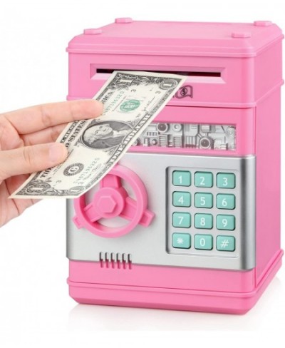 Piggy Bank Girls Toys Gifts for 4 5 6 7 8 Year Old Girls Electronic Mini ATM Machine Piggy Bank for Real Money Coin Bank with...