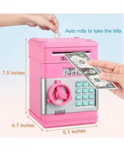 Piggy Bank Girls Toys Gifts for 4 5 6 7 8 Year Old Girls Electronic Mini ATM Machine Piggy Bank for Real Money Coin Bank with...