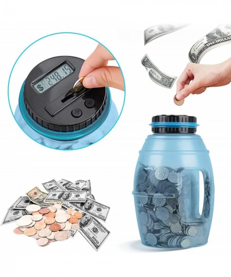 X-Large Piggy Bank for Adults Digital Coin Counting Bank with LCD Counter 2.8L Capacity Coin Bank Money Jar for Adults Design...