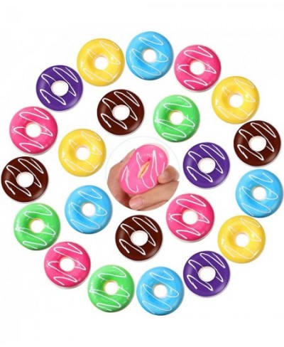 24 Pcs Rainbow Donut Stress Balls Stress Relief Donut Squishies for Kids Slow Rising Party Supplies 2 x 0.8 Inches Fake Donut...