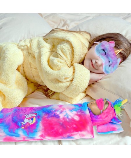 18 inch Doll Clothes and Accessories-Unicorn Doll Costume Colorful Tie-Dyed Pajamas Sleeping Bag Set for 18 inch Girl Doll Mo...