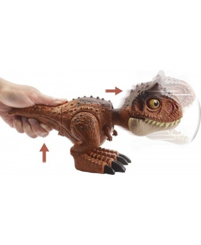 Jurassic World Camp Cretaceous Chompin’ Carnotaurus Toro Dinosaur Action Figure Toy Gift with Button-Activated Chomping and O...