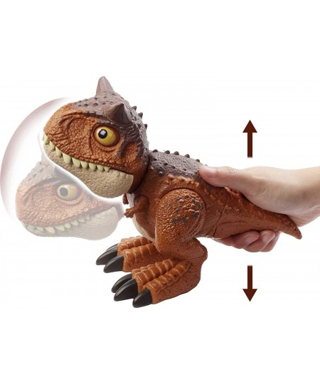 Jurassic World Camp Cretaceous Chompin’ Carnotaurus Toro Dinosaur Action Figure Toy Gift with Button-Activated Chomping and O...