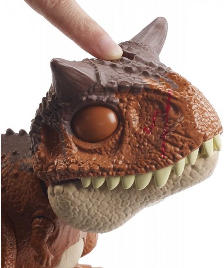 Jurassic World Camp Cretaceous Chompin’ Carnotaurus Toro Dinosaur Action Figure Toy Gift with Button-Activated Chomping and O...