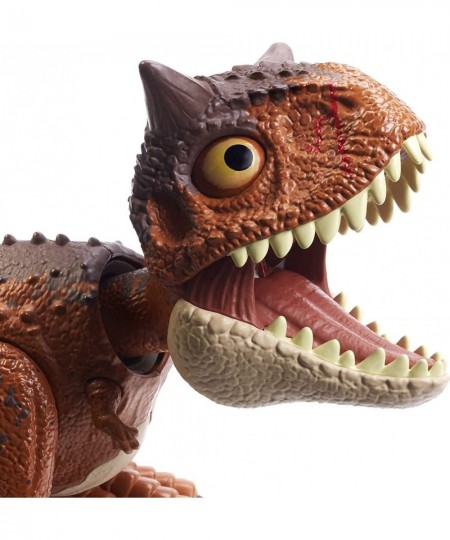 Jurassic World Camp Cretaceous Chompin’ Carnotaurus Toro Dinosaur Action Figure Toy Gift with Button-Activated Chomping and O...