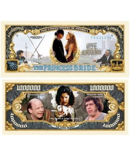 Princess Bride Million Dollar Bills - Pack of 5 $16.82 - Gags & Practical Joke Toys