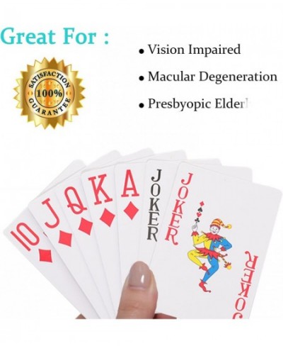 Playing Cards Large Print for Adults - 2 Packs Large Print Playing Cards for Seniors Vision Impaired Low Vision Crowd for Bla...