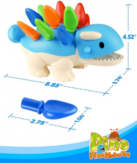 Dinosaur Fine Motor Skills Toy Spike The Ankylosaurus Sensory Toys 13 Pcs Sorting Stacking Dino Color Recognition Montessori ...