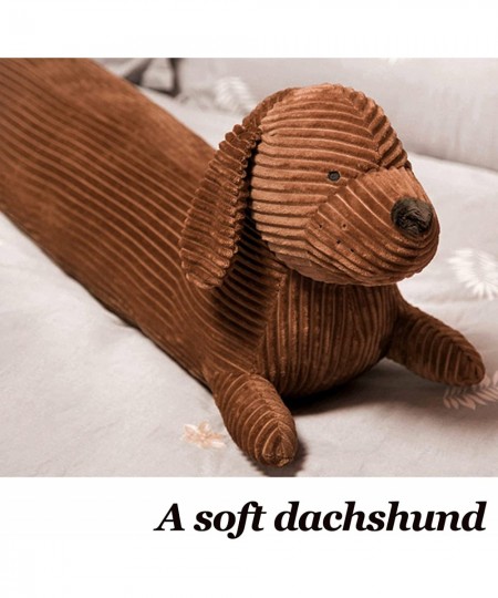 43” Giant Dachshund Dog Plush Pillow Puppy Wolf Stuffed Animal Plushie Hugging Long Body Throw Sleeping Pillow for Kids Chris...