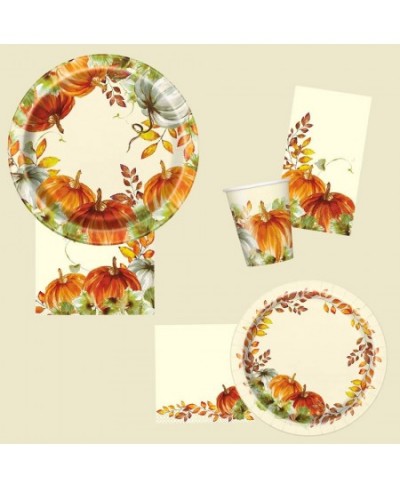 Watercolor Fall Pumpkins Luncheon Napkins | 6.5" x 6.5" | 16 Pcs $14.07 - Kids' Party Tableware