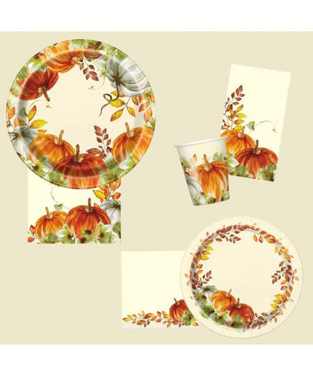 Watercolor Fall Pumpkins Luncheon Napkins | 6.5" x 6.5" | 16 Pcs $14.07 - Kids' Party Tableware