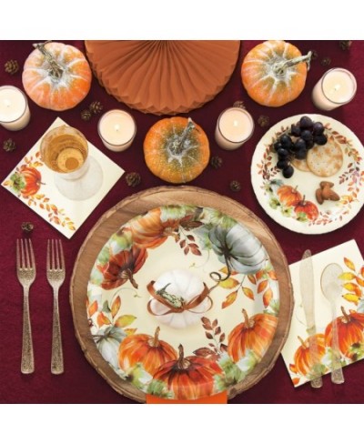 Watercolor Fall Pumpkins Luncheon Napkins | 6.5" x 6.5" | 16 Pcs $14.07 - Kids' Party Tableware