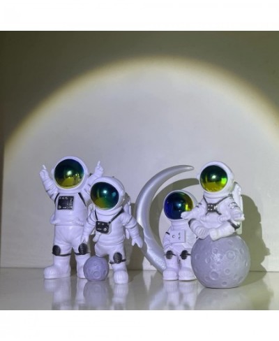 4 Pcs Astronaut Figurines Cake Topper Miniature Astronaut Toys Space Cake Topper Spaceman Statues for Home Desktop Decor Spac...