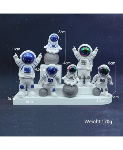 4 Pcs Astronaut Figurines Cake Topper Miniature Astronaut Toys Space Cake Topper Spaceman Statues for Home Desktop Decor Spac...