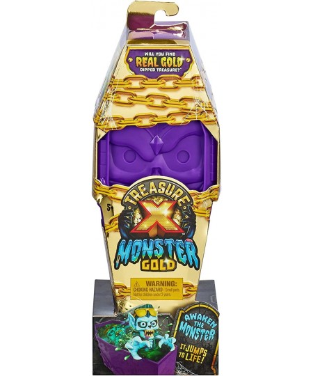 Monster Gold- Monster Coffin - 13 Levels of Adventure - Will You find Real Gold Dipped Treasure? $24.32 - Play Figure Playsets