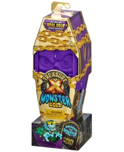 Monster Gold- Monster Coffin - 13 Levels of Adventure - Will You find Real Gold Dipped Treasure? $24.32 - Play Figure Playsets