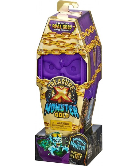 Monster Gold- Monster Coffin - 13 Levels of Adventure - Will You find Real Gold Dipped Treasure? $24.32 - Play Figure Playsets