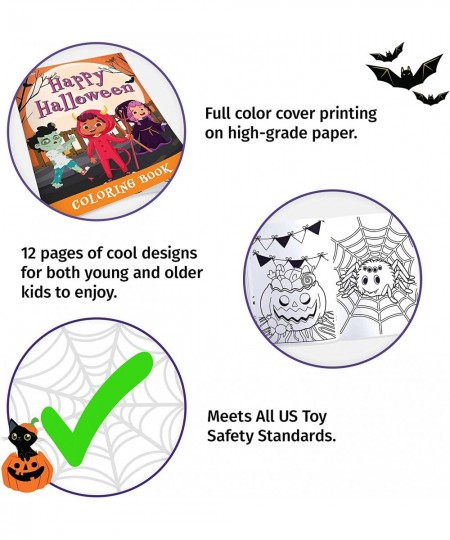 Halloween Coloring Book for Kids - 12 Piece Bulk Set - Kids Halloween Goodie Bag Fillers for Trick Or Treat Bags Halloween Ba...