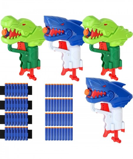 Dinosaur Shark Toy Gun Dinosaur Foam Blasters Guns Toy Shooting Game with 40 Bullets 4 Wristbands Easy to Shoot Blaster Gun S...