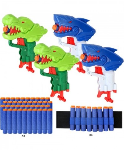 Dinosaur Shark Toy Gun Dinosaur Foam Blasters Guns Toy Shooting Game with 40 Bullets 4 Wristbands Easy to Shoot Blaster Gun S...