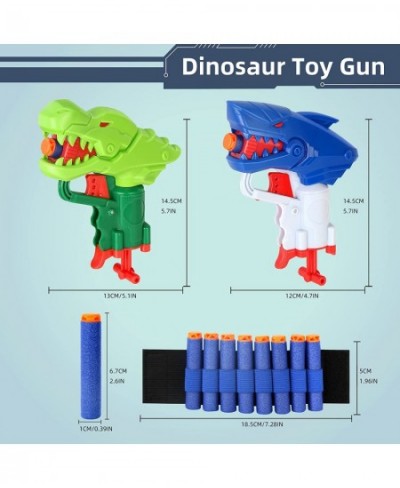 Dinosaur Shark Toy Gun Dinosaur Foam Blasters Guns Toy Shooting Game with 40 Bullets 4 Wristbands Easy to Shoot Blaster Gun S...