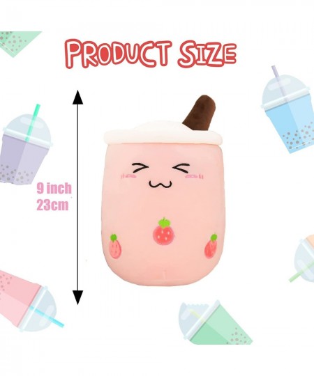 9inch Boba Plush Pearl Milk Tea Cup Plushie Pillow Cute Cartoon Bubble Stuffed Toy with Suction Tubes for Girls Kids $27.79 -...