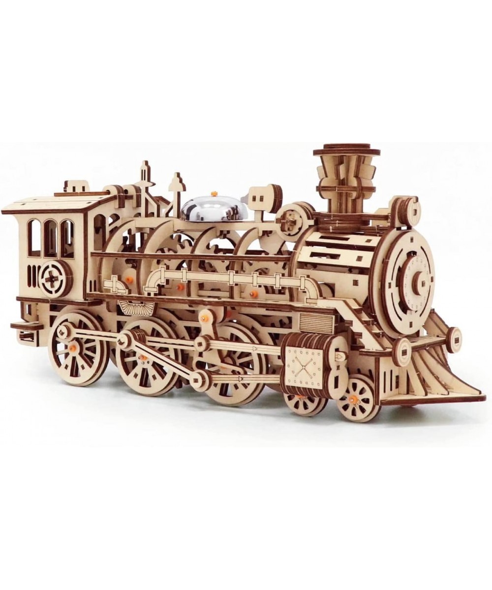 3D DIY Wooden Puzzle Toys Locomotive Train Mechanical Model Building Kits Birthday Gift for Adults and Children Age 14+ $68.5...