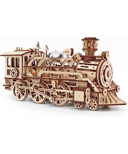 3D DIY Wooden Puzzle Toys Locomotive Train Mechanical Model Building Kits Birthday Gift for Adults and Children Age 14+ $68.5...