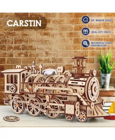 3D DIY Wooden Puzzle Toys Locomotive Train Mechanical Model Building Kits Birthday Gift for Adults and Children Age 14+ $68.5...