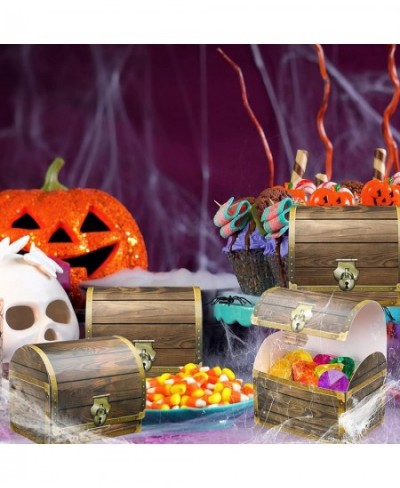 48 Pcs Pirate Treasure Chest Boxes Party Decorations Cardboard Pirates Goodie Candy Bags Favors for Kids Birthday Halloween H...