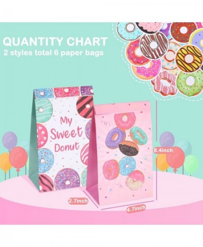 88 Pcs Donut Party Favors Set Include Donut Party Bags Goodie Bags Donut Bracelets Donut Keychains Key Ring and Stickers Donu...