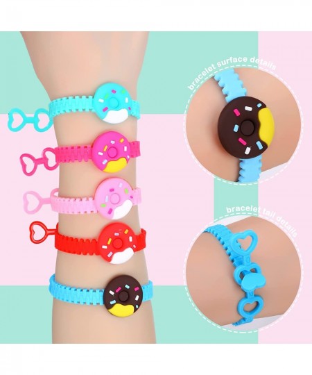 88 Pcs Donut Party Favors Set Include Donut Party Bags Goodie Bags Donut Bracelets Donut Keychains Key Ring and Stickers Donu...