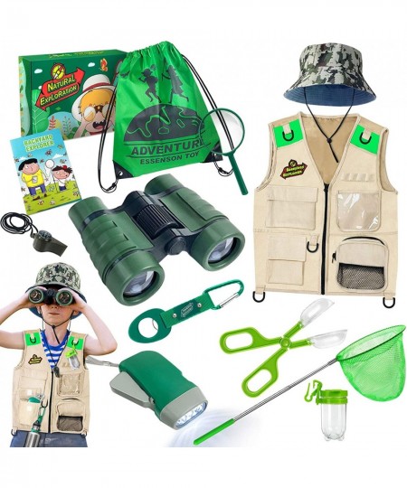 Outdoor Explorer Kit & Bug Catcher Kit with Vest Binoculars Magnifying Glass Butterfly Net Hat and Backpack Camping Adventure...