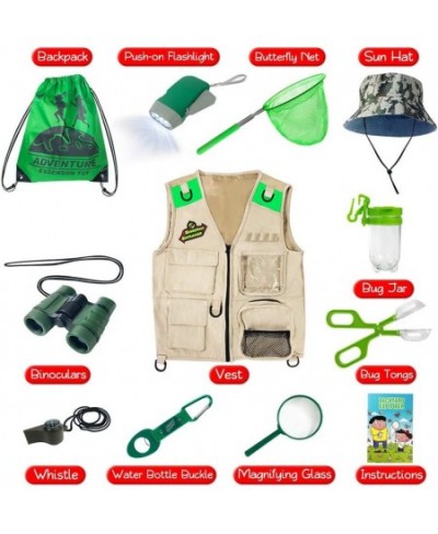 Outdoor Explorer Kit & Bug Catcher Kit with Vest Binoculars Magnifying Glass Butterfly Net Hat and Backpack Camping Adventure...