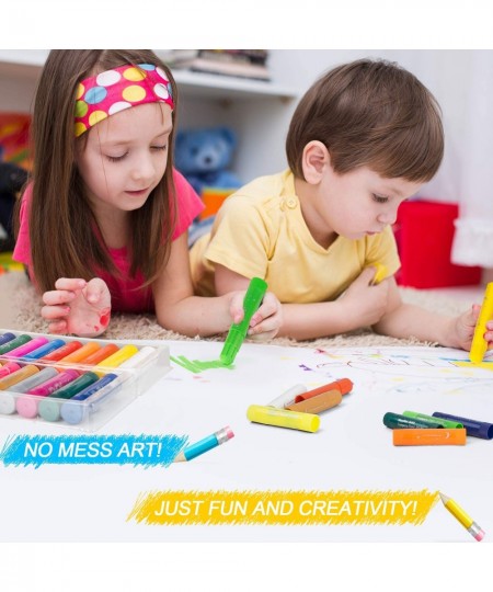 Washable Tempera Paint Sticks | Non-Toxic Quick Drying & No Mess Paint Sticks for Kids (12 Bright Colors) $22.87 - Kids' Draw...