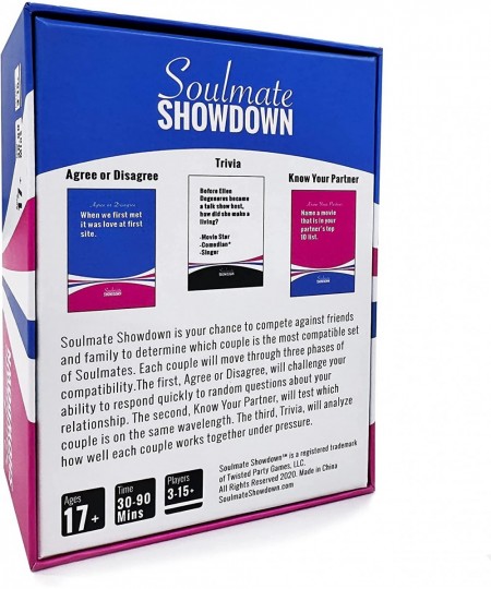 Soulmate Showdown Couples Card Game - Collaborate Through Three Exciting Rounds and Learn Something New About Your Relationsh...