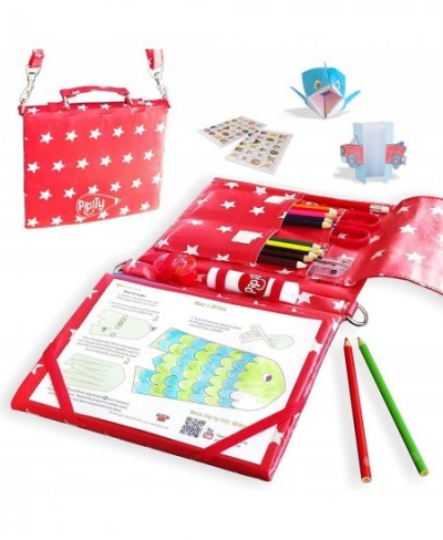 Travel Art Kit for Kids - Drawing Coloring Craft Games and Puzzles Travel Activity Set Compact Carry Case with Easel for Airp...