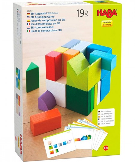 Chromatix Wooden Blocks - 19 Piece Building Block Set - for Children Ages 3+ $51.40 - Toy Stacking Block Sets