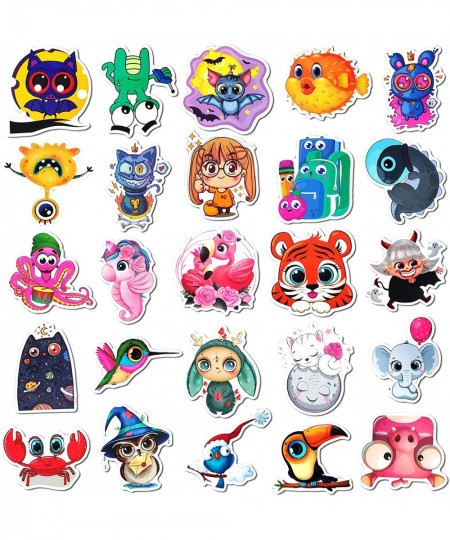 50pcs Cute Cartoon Animal Stickers for Kids Big Eyes Animal Stickers Pack for Water Bottle Laptop Phone Case Decor - Kids Fri...