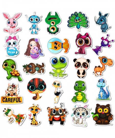 50pcs Cute Cartoon Animal Stickers for Kids Big Eyes Animal Stickers Pack for Water Bottle Laptop Phone Case Decor - Kids Fri...