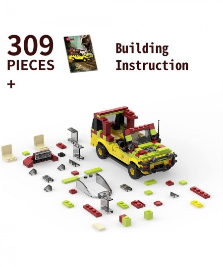 Jurassic Car Building Set Dinosaur World Off-Road Vehicle Jurassic Movie Brick Toys (309 Pcs) Christmas Stocking Stuffers Gif...