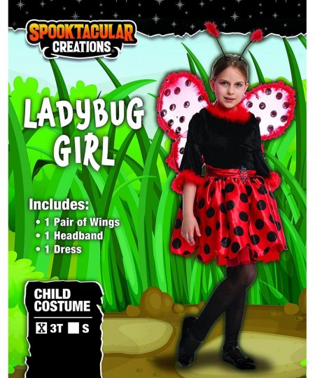 Halloween Ladybug Girl Costume Fancy dress with wings for Themed Parties Cosplay Dress Up Party $40.75 - Kids' Costumes