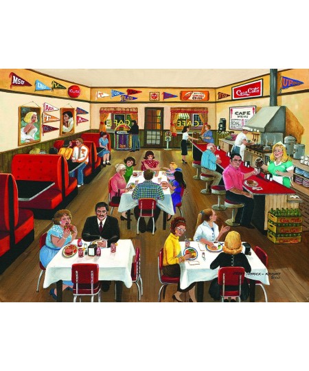 Downtown Cafe 300 pc Jigsaw Puzzle $32.14 - Jigsaw Puzzles