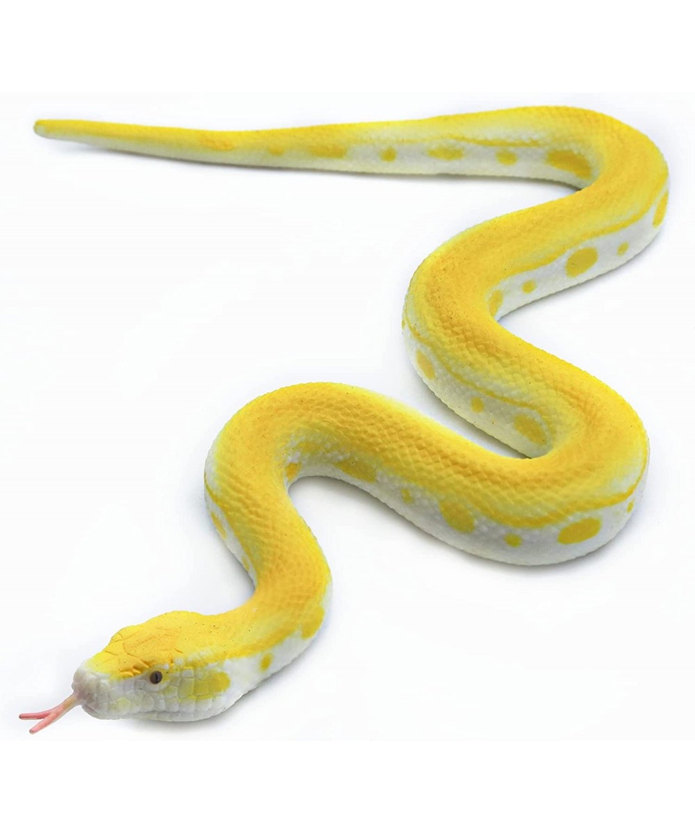 Realistic Fake Snakes Toy Soft Rubber Snake Figure Garden Snake Scare Birds and Squirrels Python Action Model Snake Toy Figur...