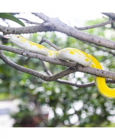 Realistic Fake Snakes Toy Soft Rubber Snake Figure Garden Snake Scare Birds and Squirrels Python Action Model Snake Toy Figur...