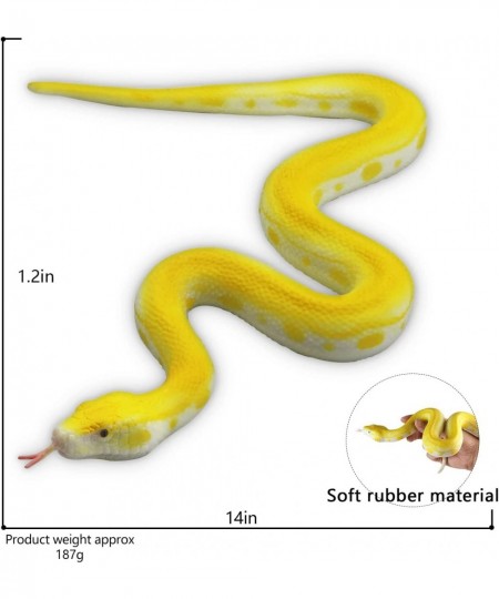 Realistic Fake Snakes Toy Soft Rubber Snake Figure Garden Snake Scare Birds and Squirrels Python Action Model Snake Toy Figur...