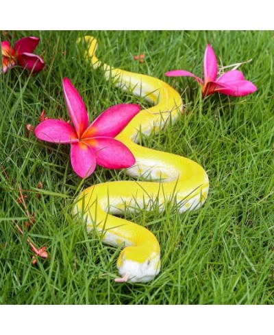 Realistic Fake Snakes Toy Soft Rubber Snake Figure Garden Snake Scare Birds and Squirrels Python Action Model Snake Toy Figur...