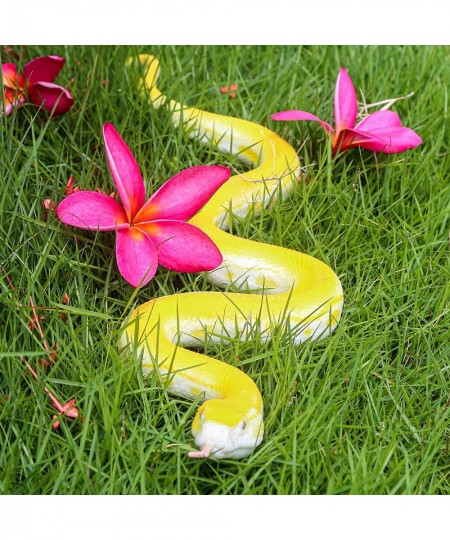 Realistic Fake Snakes Toy Soft Rubber Snake Figure Garden Snake Scare Birds and Squirrels Python Action Model Snake Toy Figur...